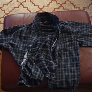 Plaid Button-Up Shirt